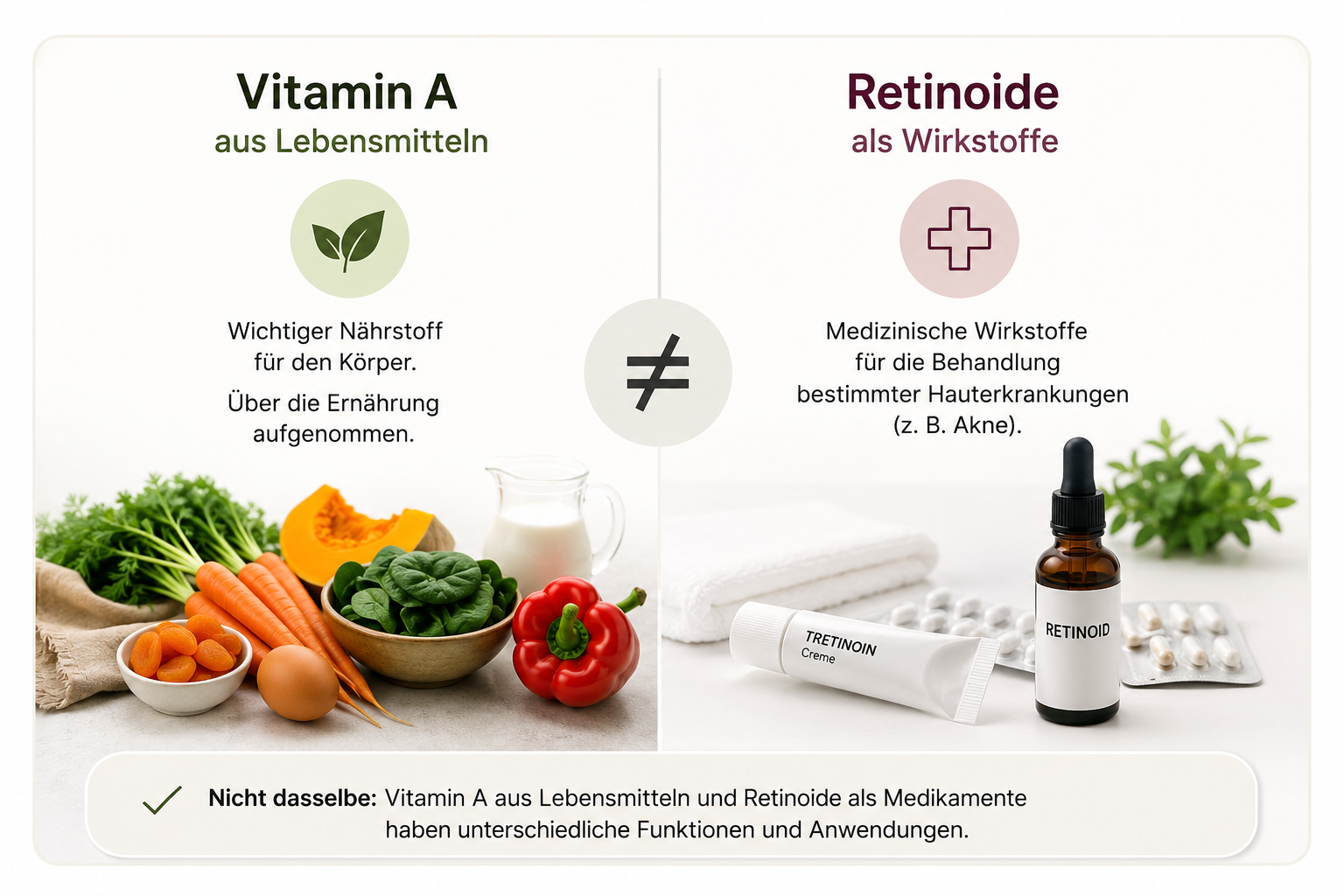 Vitamin A bei Akne und Retinoide – Unterschiede Vitamin A bei Akne – Ernährung, Haut und Forschung