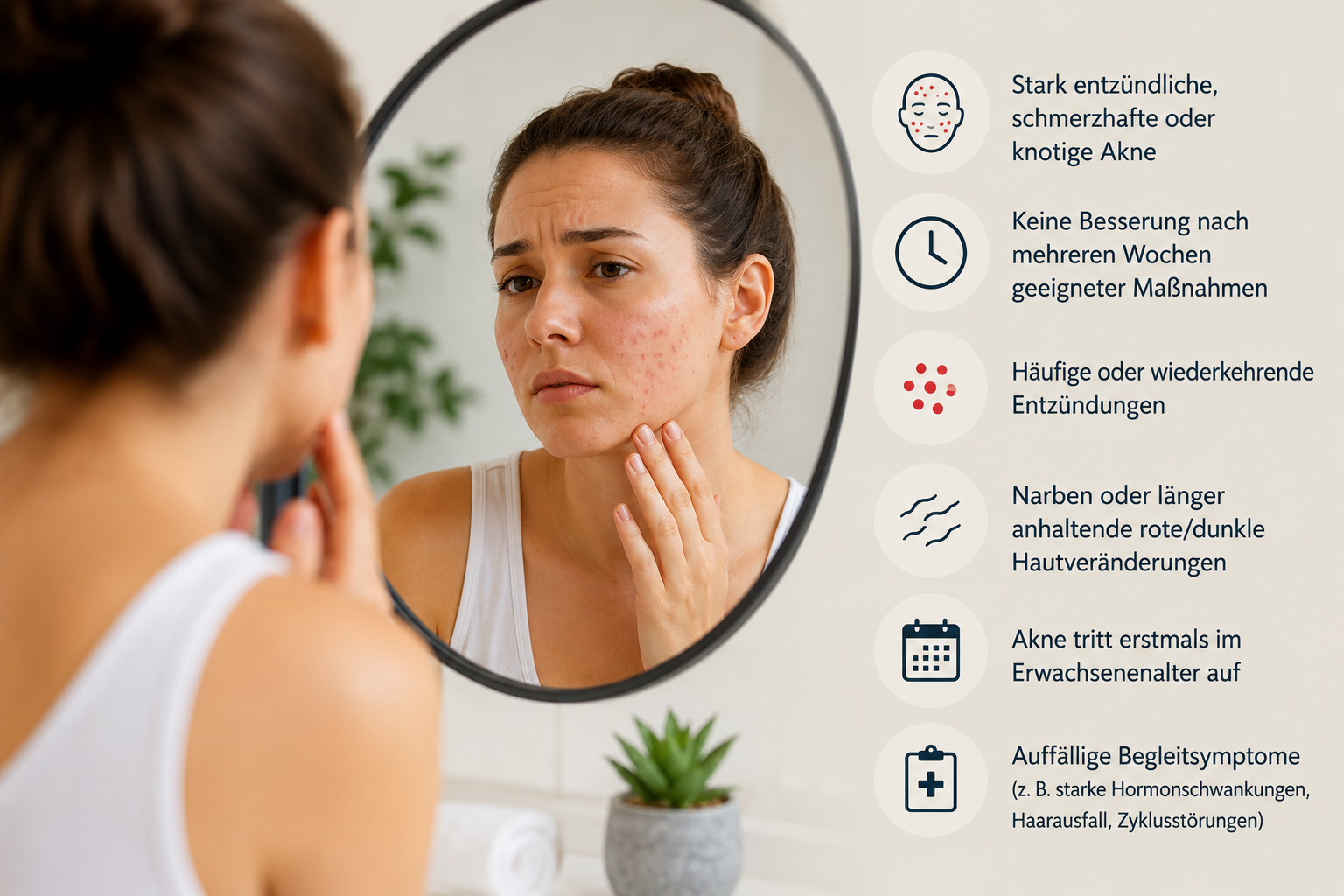 Akne behandeln: Anzeichen für eine notwendige dermatologische Abklärung